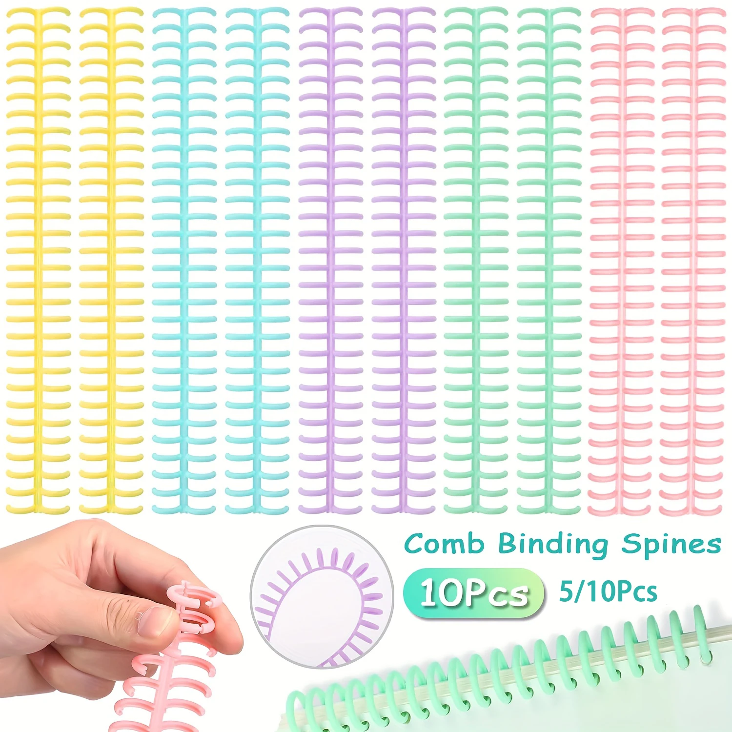 5-10PCS Comb Binding Spines Pl - Binding Comb Plastic のレビューと価格