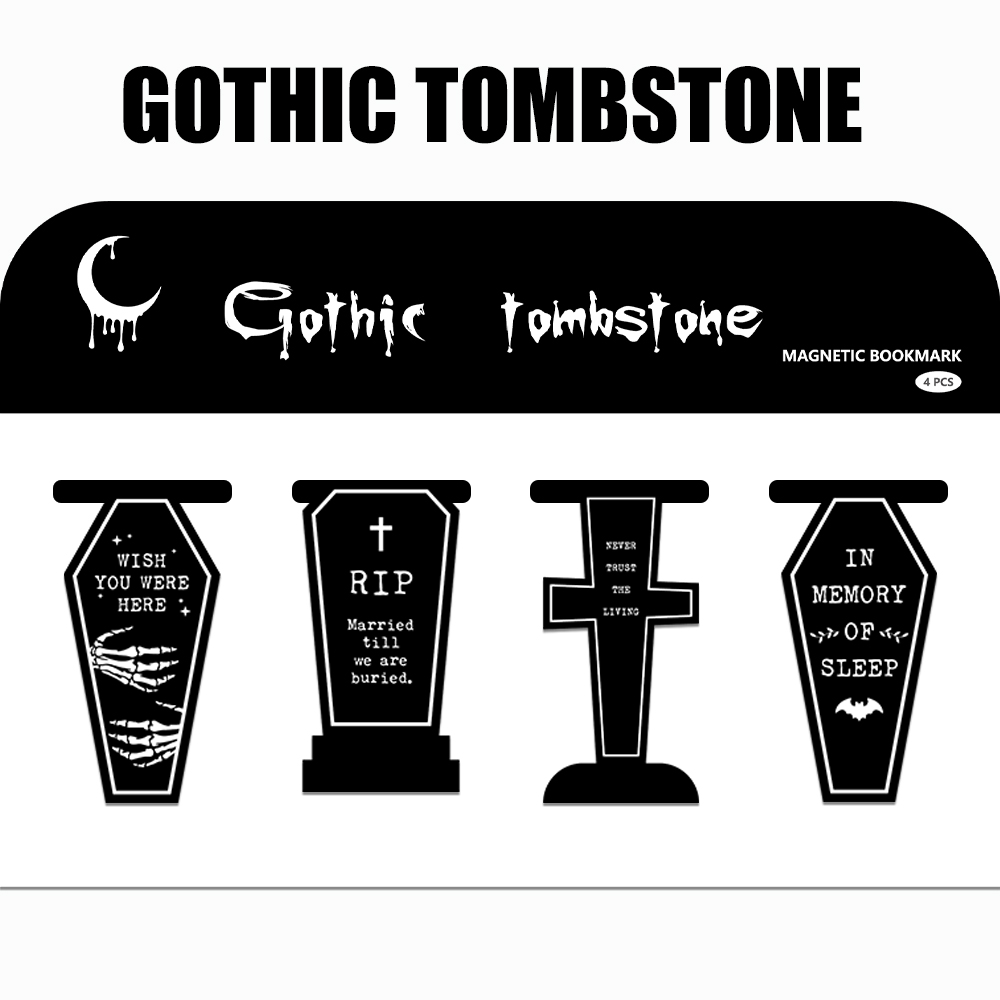 4PCS Creative Gothic Gothic to - Bookmark Magnetic Clip のレビューと価格