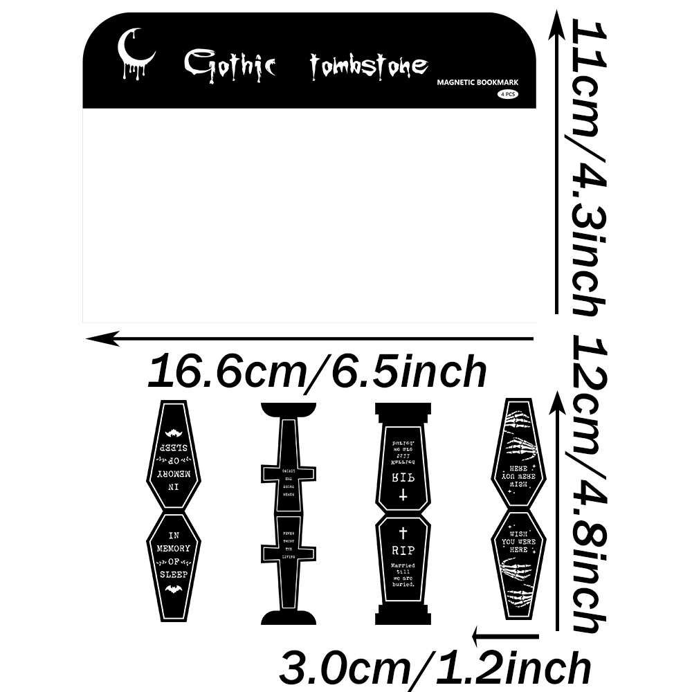 4PCS Creative Gothic Gothic to - Bookmark Magnetic Clip のレビューと価格