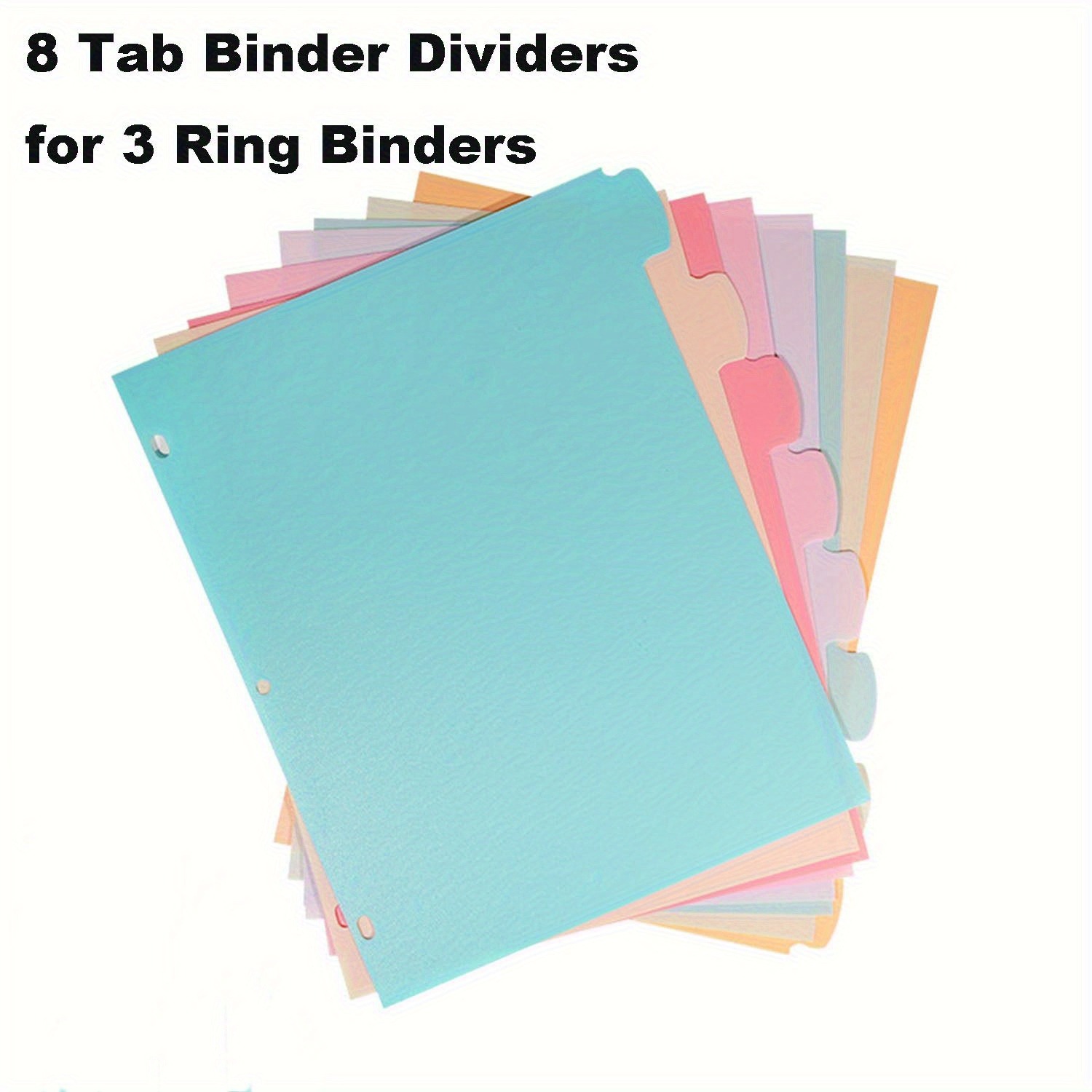 8 Tab Binder Dividers for 3 Ri - Index Tab Divider のレビューと価格