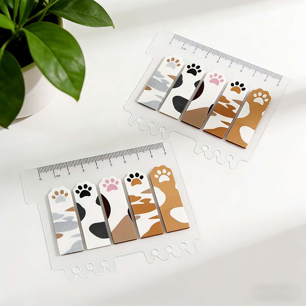 Cute Cat Paw PET Index Tabs, T - Index Tab Divider のレビューと価格