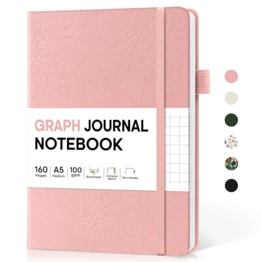 A5 Graph Journal Notebook for  - Journal Leather Hardcover のレビューと価格