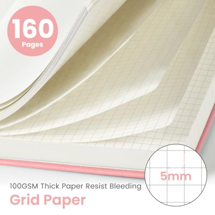 A5 Graph Journal Notebook for  - Journal Leather Hardcover のレビューと価格