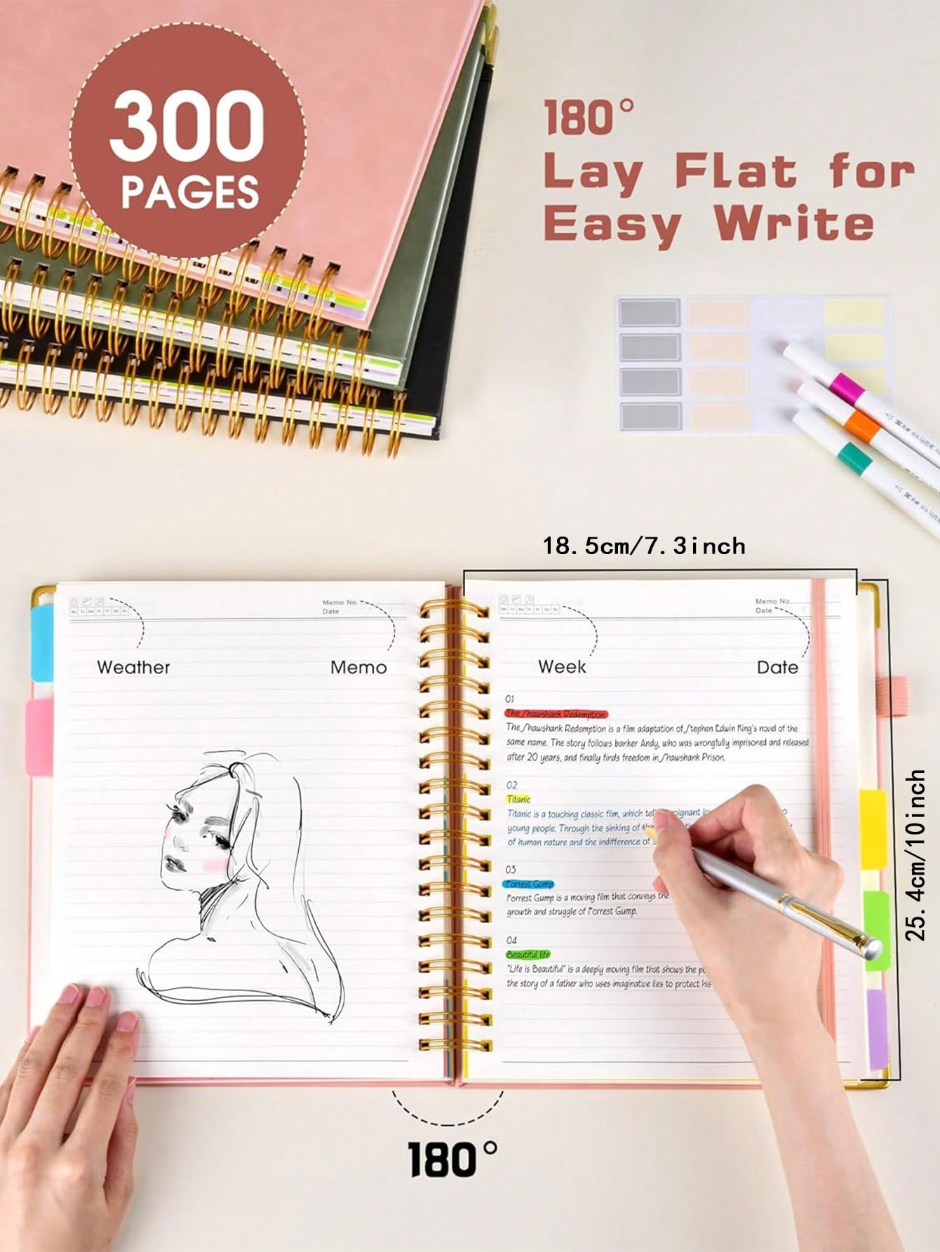 1PC Hardcover Spiral Notebook  - Journal Leather Hardcover のレビューと価格