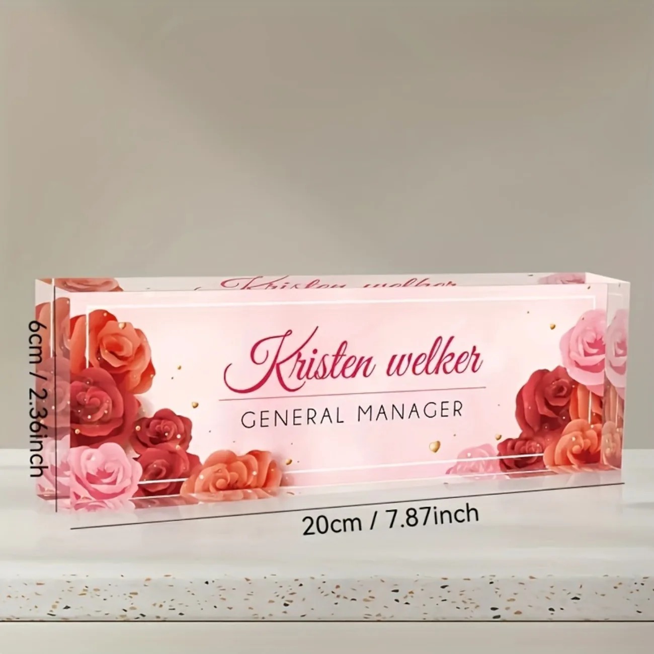 [2D Flat] Elegant Persian Rose - Desk Name Plate のレビューと価格