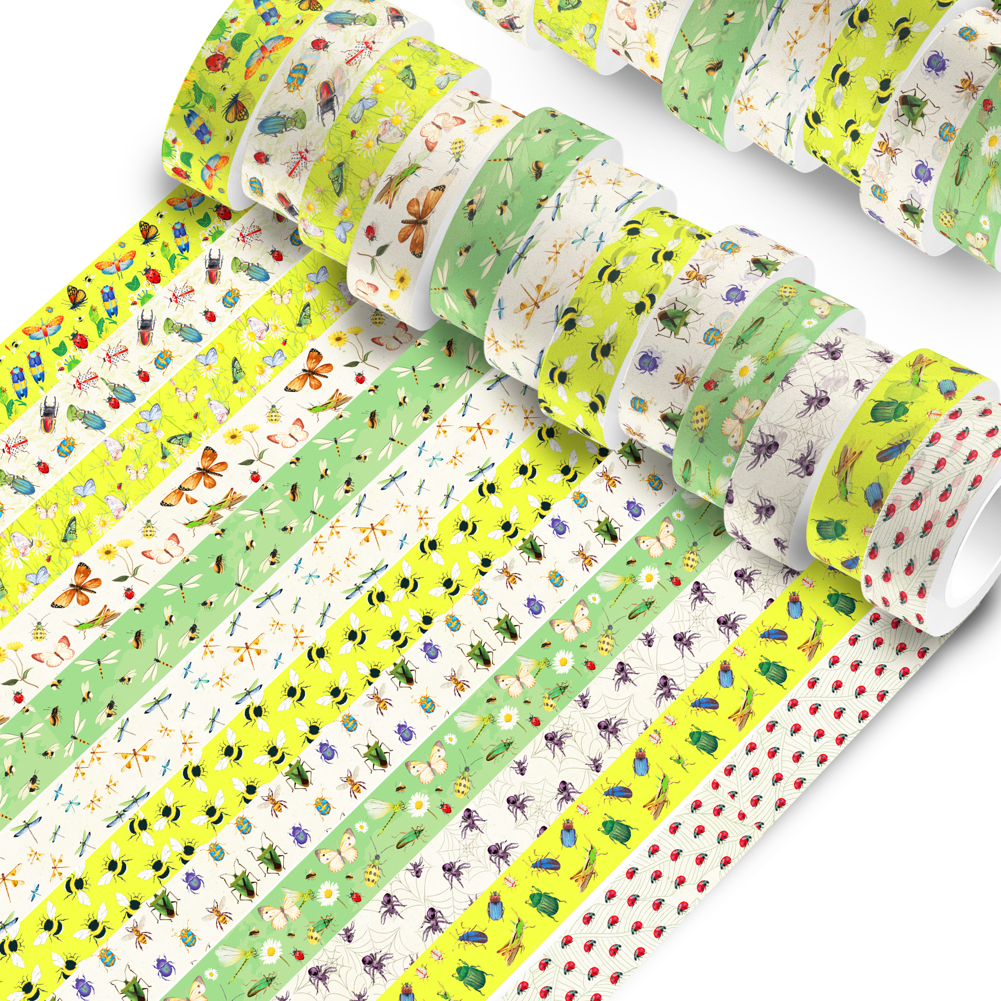 12 Rolls Cartoon Insect Bee Bu - Washi Tape Set のレビューと価格
