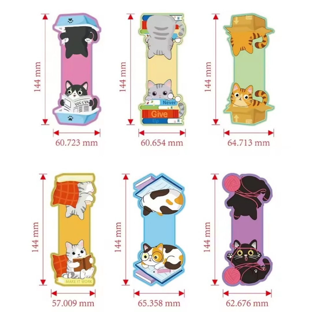 1set Creative Cat Pattern Magn - Bookmark Magnetic Clip のレビューと価格