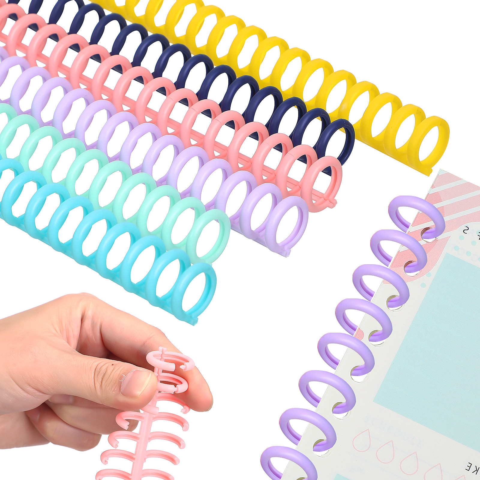 12Pcs Binding Spine Plastic Ri - Binding Comb Plastic のレビューと価格