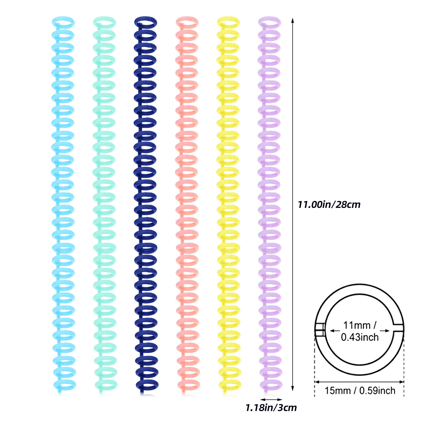 12Pcs Binding Spine Plastic Ri - Binding Comb Plastic のレビューと価格