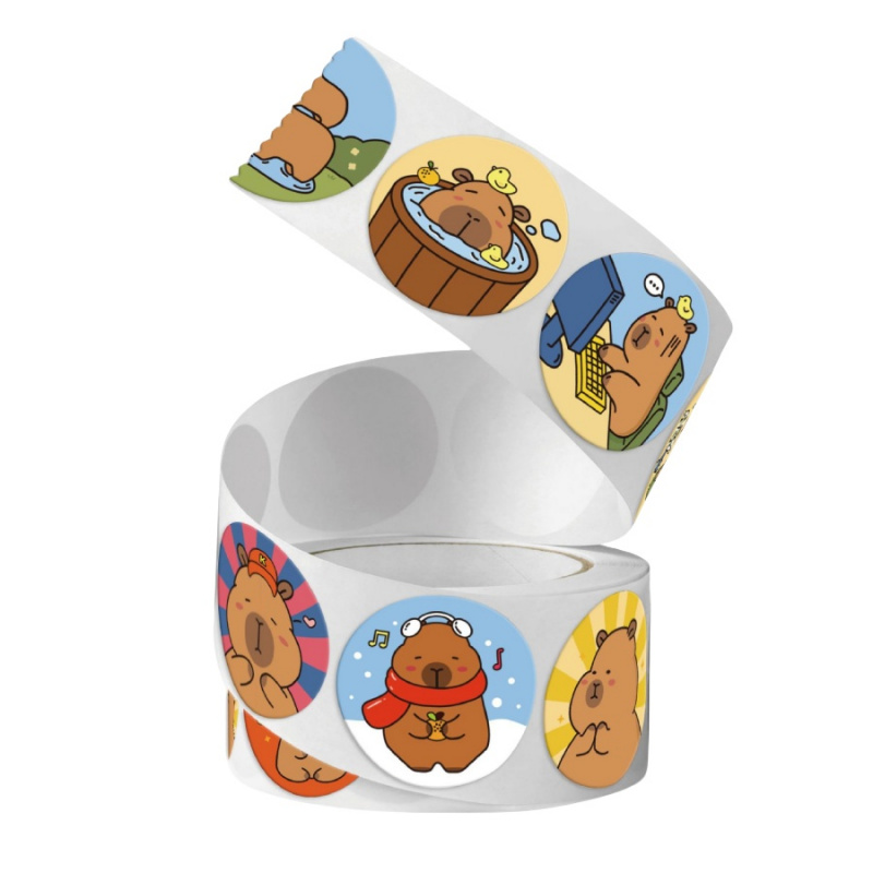 500pcs/pack Capybara Stickers  - Label Printer Tape のレビューと価格